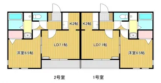 ジュネス半田山【1階】の間取り