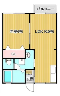 交詢ハイツA【2階】の間取り
