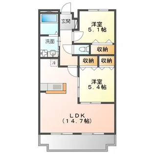 フェリーチェ【4階】の間取り