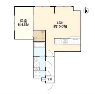 ウェルスクエアイズム三軒茶屋SOUTH【3階】の間取り