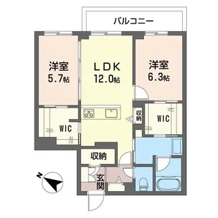 ウィズプラス東川口【1階】の間取り