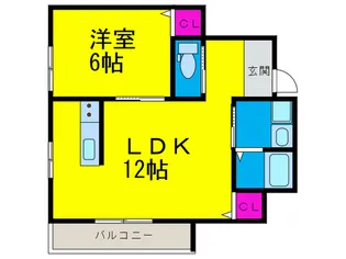 DS羽衣【3階】の間取り