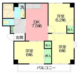 カインド不二No.3【2階】の間取り