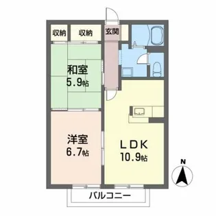 エターナルタウン B【1階】の間取り