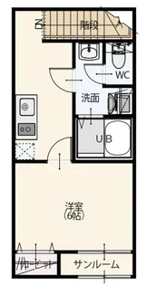 スタイルステイゆたか【2階】の間取り