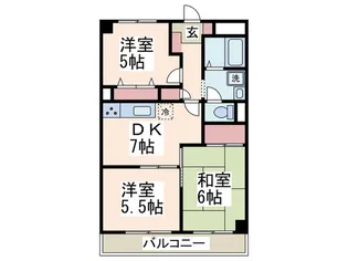 ルミエ-ル藤が丘【1階】の間取り