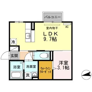 新潟県新潟市東区下木戸2【アパート】の間取り