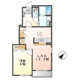 グランデ新田A【1階】の間取り