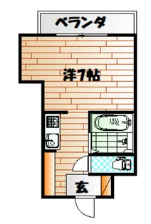 1Kの間取り画像