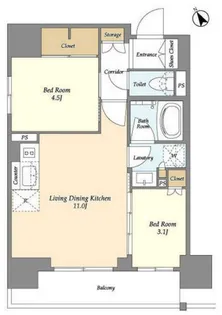 テラス横浜鶴見【5階】の間取り