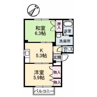 コーポフィレンツェ【2階】の間取り