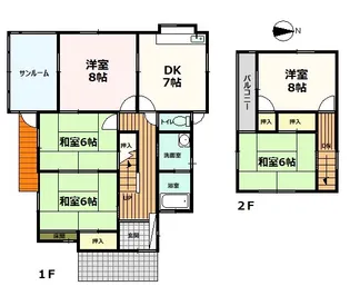 岐阜県多治見市市之倉町13【一戸建】の間取り