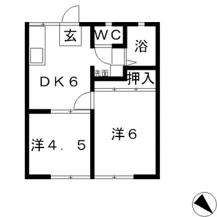 コーポ小河原【2階】の間取り