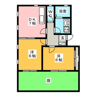 グランドイーストB【1階】の間取り