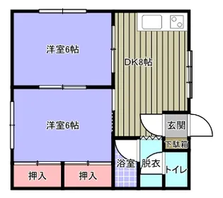 母恋パークハイツ【1階】の間取り