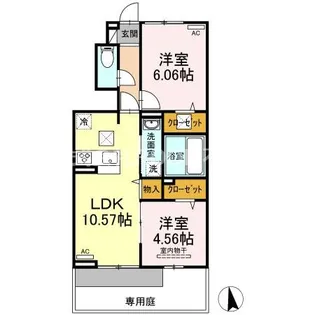 セジュールエクラ A棟【1階】の間取り
