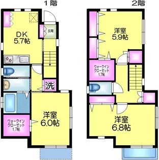 東京都江戸川区平井2【一戸建】の間取り