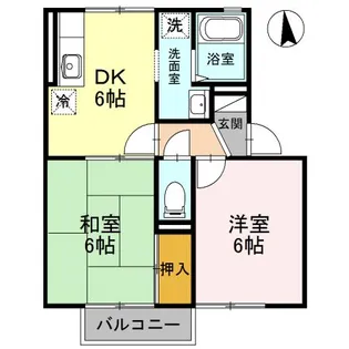 ロビュスト三栄【1階】の間取り