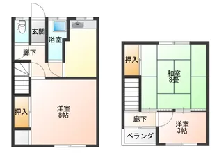 蓮沼 北棟の間取り