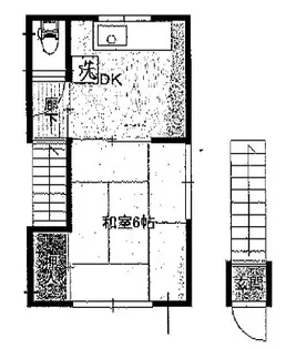 川口アパート【2階】の間取り