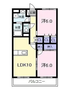 エスポワールM【3階】の間取り