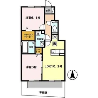 ソルピーノA棟【1階】の間取り