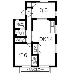 クレセント篠の風【2階】の間取り