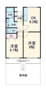 稲毛ファミールハイツ6号棟【1階】の間取り