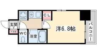 プレサンス同心アーバンステージ【9階】の間取り