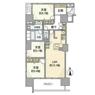 ローレルコート泉【12階】の間取り