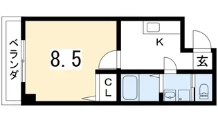 GRAND AXIA舟岡【3階】の間取り