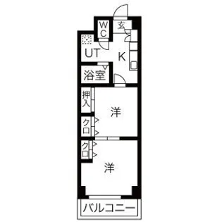 プレステージ宇都宮【6階】の間取り