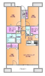 デュオヒルズ山形七日町タワー【15階】の間取り
