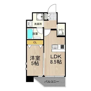 1LDKの間取り画像