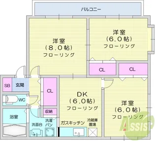 ファミーユ上飯田2番館【2階】の間取り