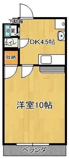 コスモハイツ3【2階】の間取り