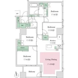 アイコニックタワー新潟ステーション【4階】の間取り