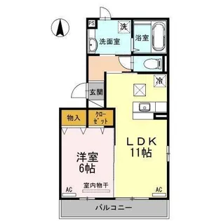 セジュールDH【1階】の間取り