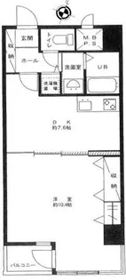 クレール六本木【4階】の間取り