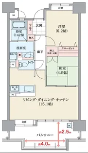 福岡県久留米市諏訪野町【マンション】の間取り