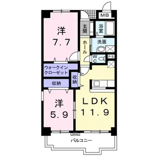 フェリーチェ【4階】の間取り