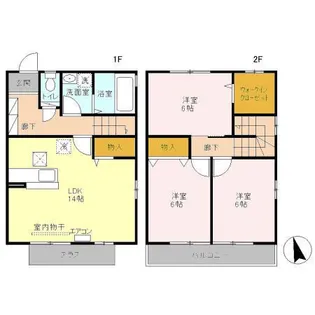 ディアコート金箱 Aの間取り