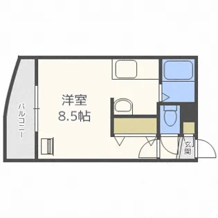 1Rの間取り画像