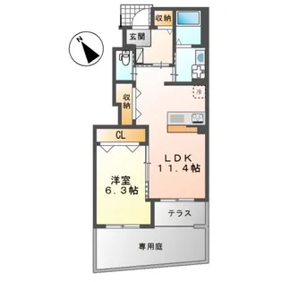 神奈川県小田原市多古【アパート】の間取り