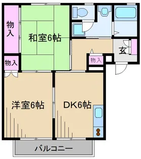 神奈川県横浜市港北区箕輪町3【アパート】の間取り