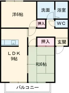 ツィンヴィラ南瀬高A【2階】の間取り