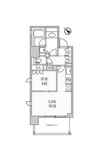 ディームス日本橋水天宮【4階】の間取り