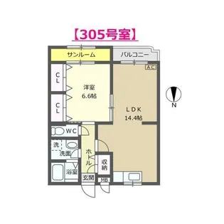 パルテノンフィールド【3階】の間取り