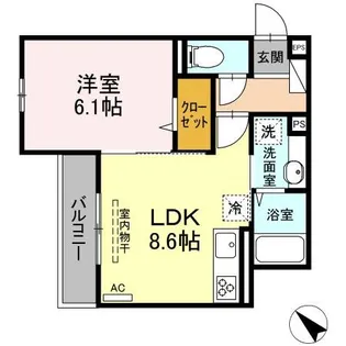 東京都調布市多摩川3【アパート】の間取り