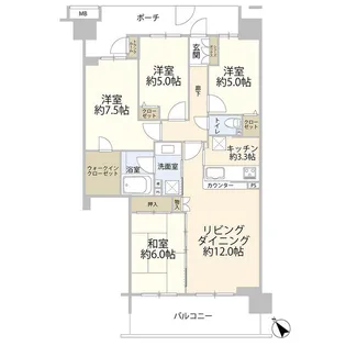 エールガーデン(030016)【8階】の間取り